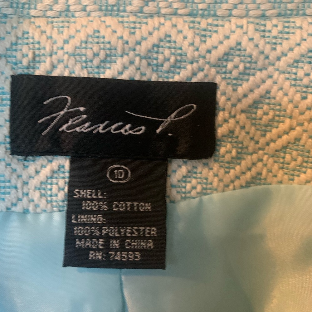 Tailored Light Blue Patterned Blazer by - image 2